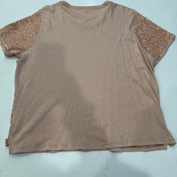 NWOT J. Crew Cotton and Sequins T-Shirt – XL - Picture 4 of 6
